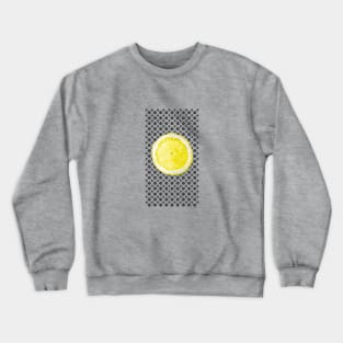 lemons yellow slice with dots Crewneck Sweatshirt